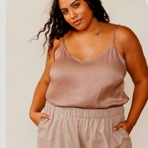 NWT Able Mushroom Colored Camisole Top, Size 3X